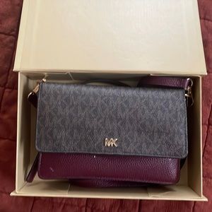 Maroon Michael Kors crossbody